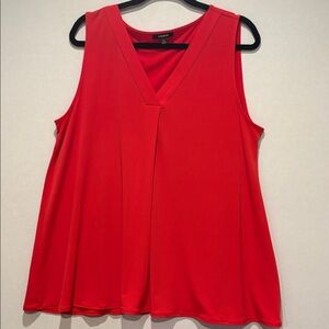 Premise - Women's Sleeveless Blouse top. Oversized, flowy fit. Size XL.  Red.